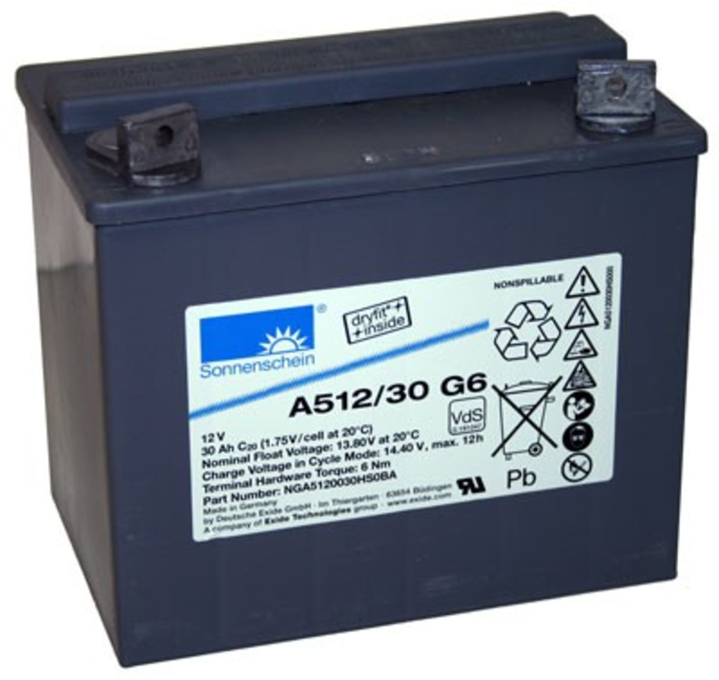 Sonnenschein A512/30G6 VDS, Art.-Nr. 104673 - Akku Mäser - B2B-Shop