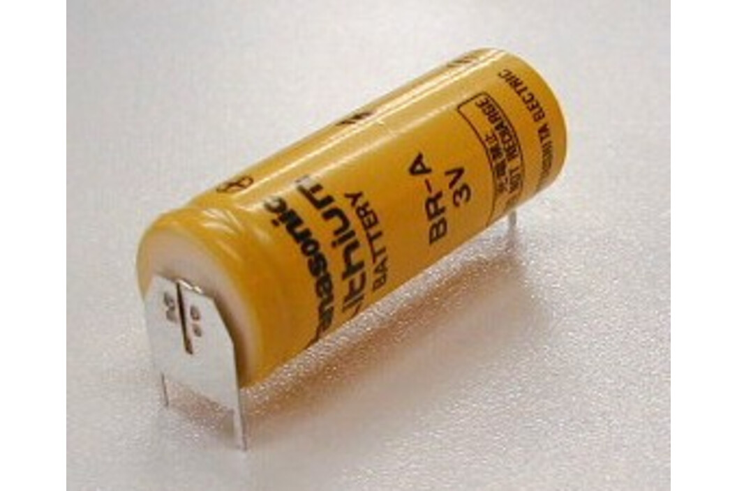 Panasonic Lithium Batterie BR-A mit 1 -Pin, 2+Pins (RM8,2mm), Art.-Nr. 114125 - Akku Mäser - B2B-Shop