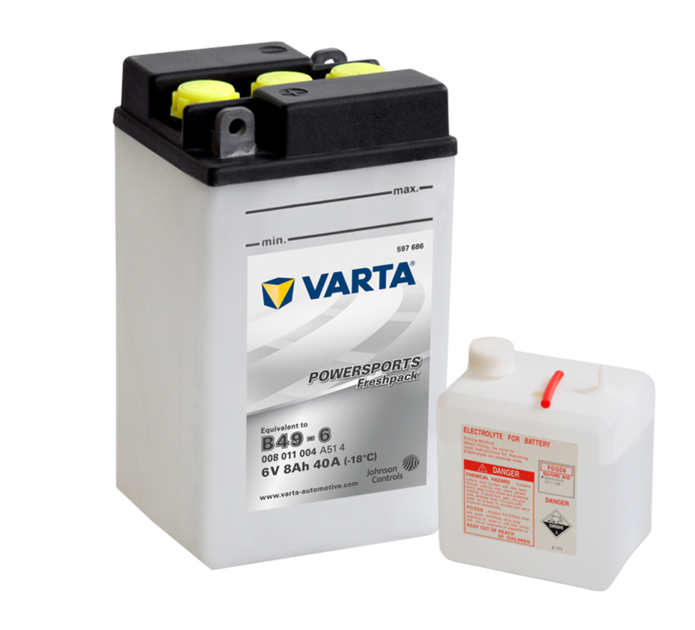 Varta B49-6 Dry+Acidpack, Art.-Nr. 502285 - Akku Mäser - B2B-Shop
