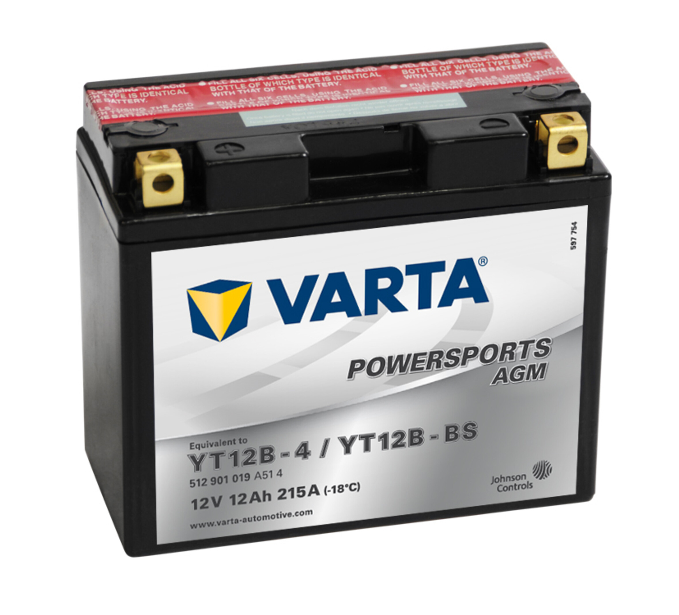 Varta YT12B-BS/4 AGM+Acidpack, Art.-Nr. 501122 - Akku Mäser - B2B-Shop