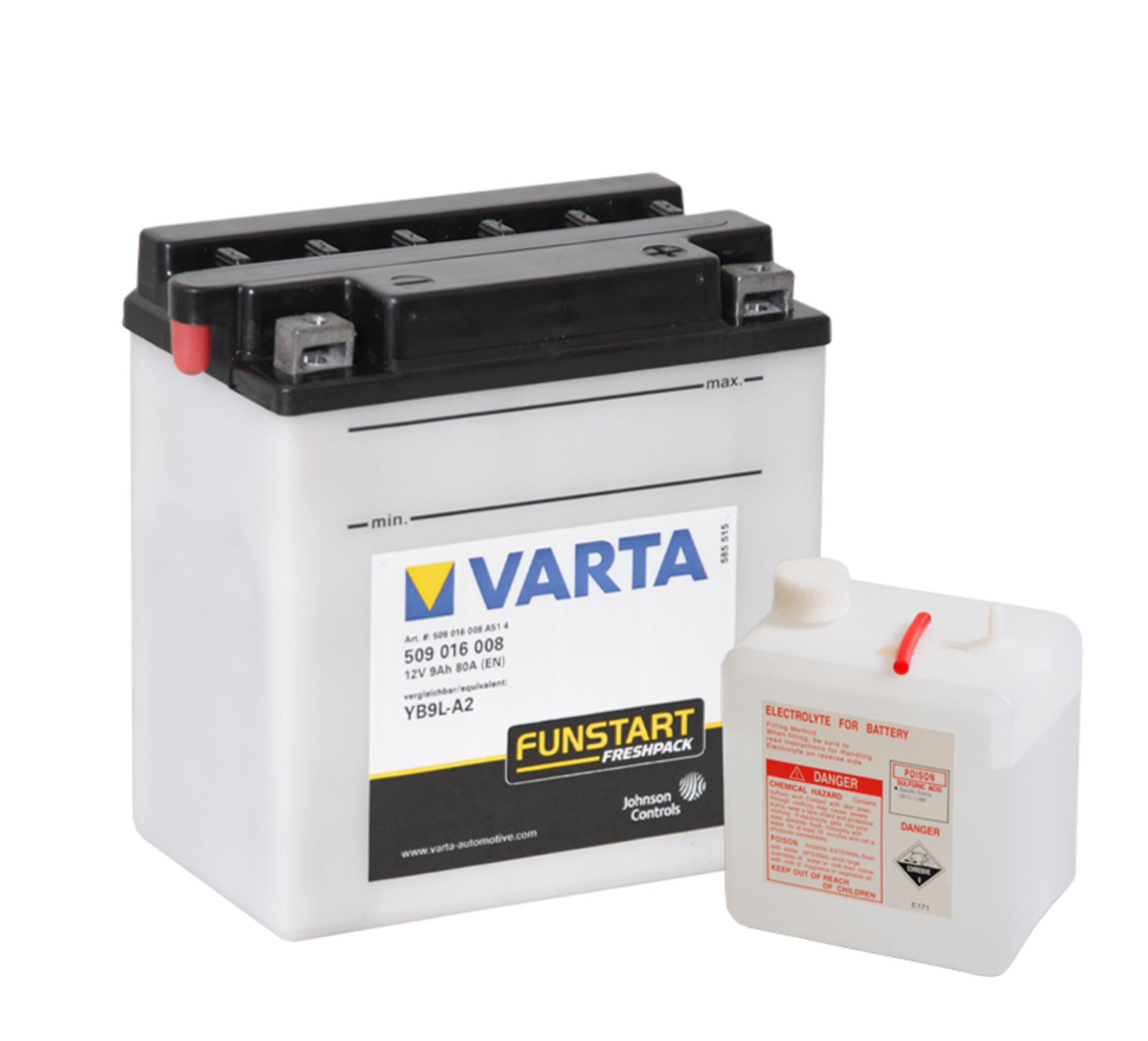 Varta YB9L-A2 Dry+Acidpack, Art.-Nr. 503805 - Akku Mäser - B2B-Shop