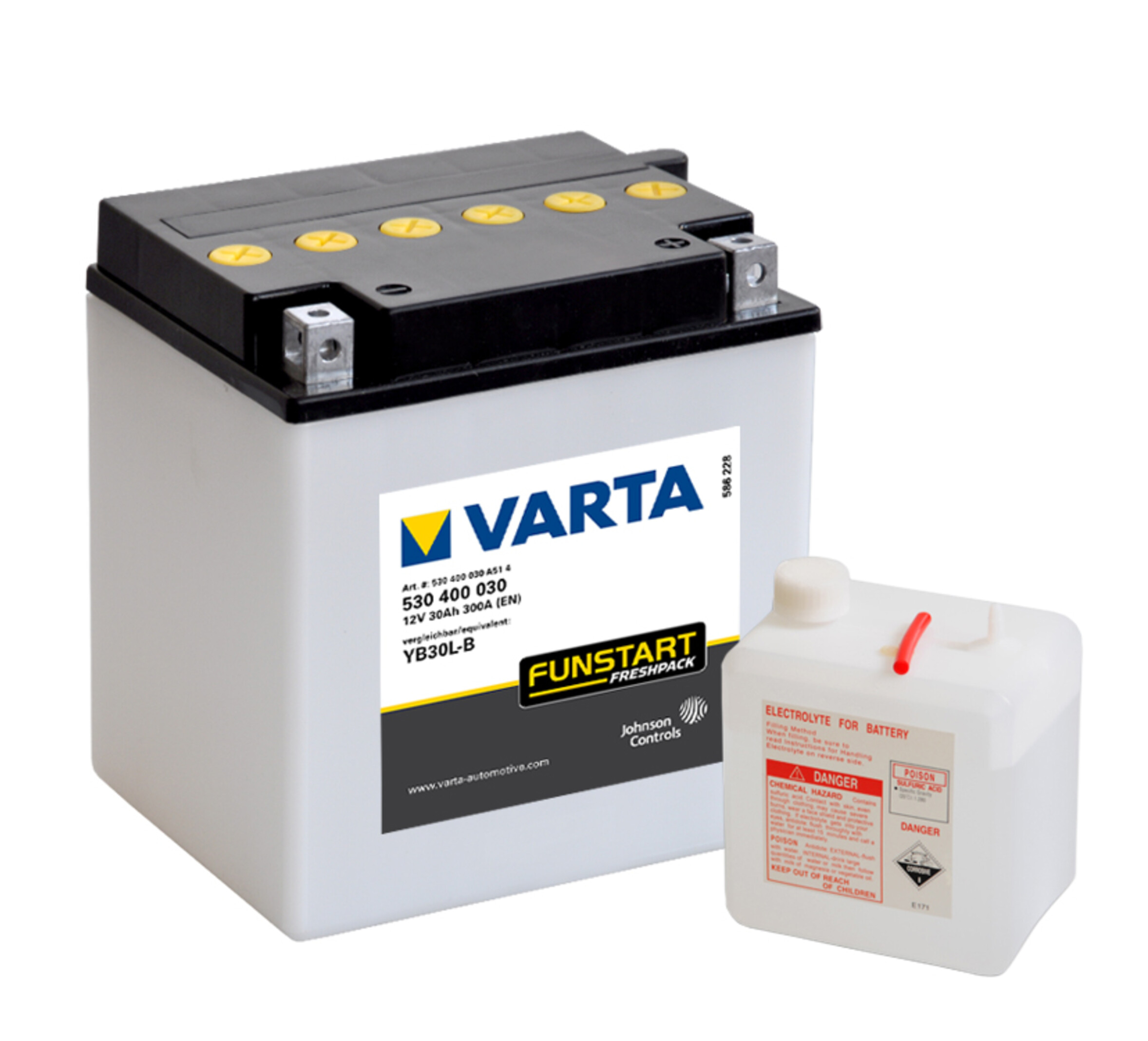 Varta YB30L-B Dry+Acidpack, Art.-Nr. 503808 - Akku Mäser - B2B-Shop