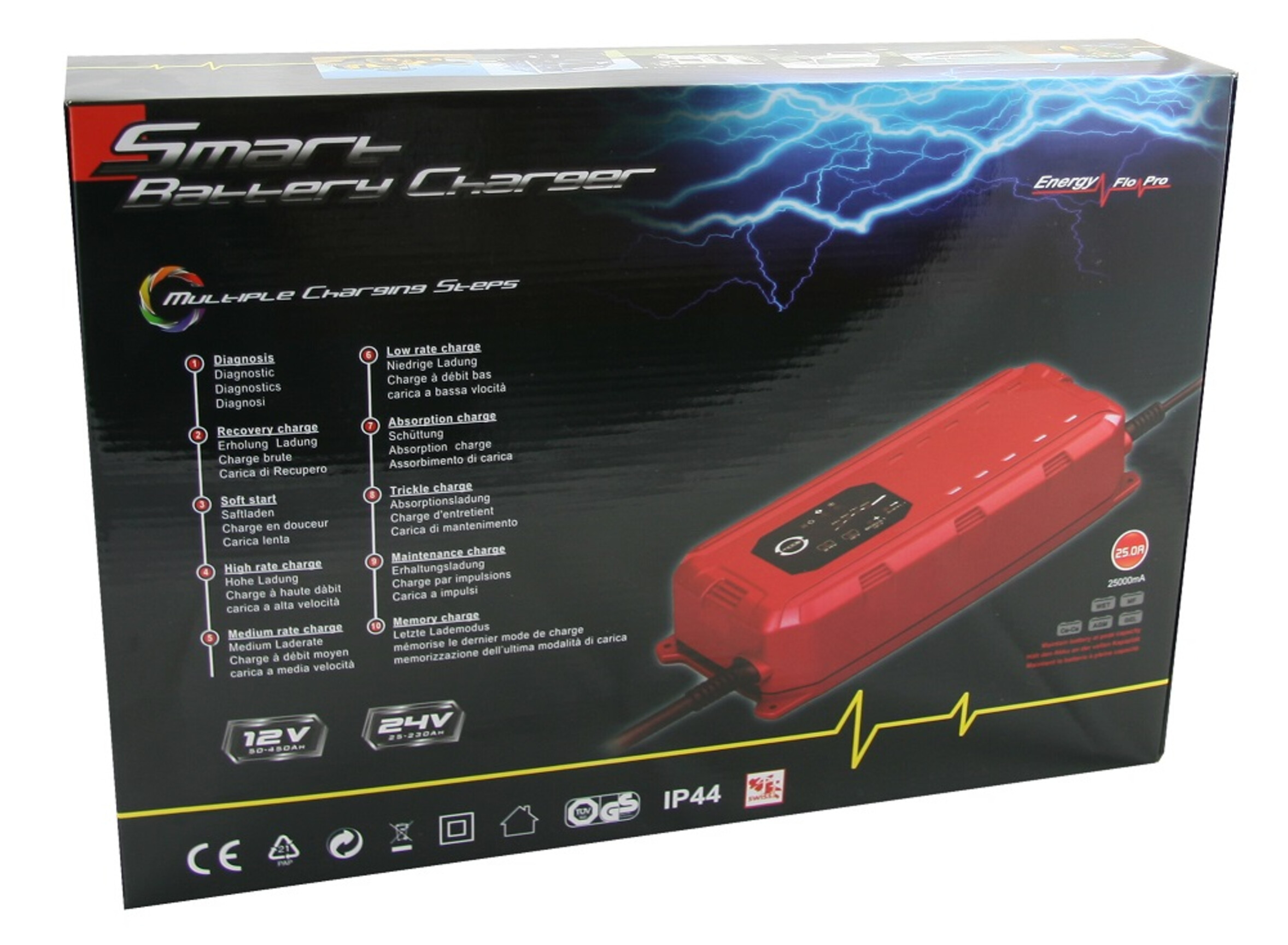 Energy Flo Pro - Smart Battery Charger 25.0A, Art.-Nr. 505646 - Akku Mäser - B2B-Shop