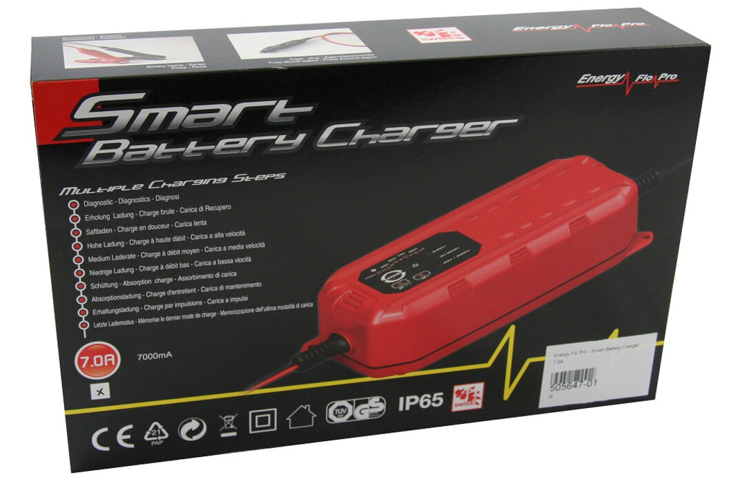 Energy Flo Pro - Smart Battery Charger 7.0A, Art.-Nr. 505647 - Akku Mäser - B2B-Shop