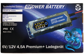 RPower Premium+ Ladegerät 6V/1A oder 12V/4,5A, Art.-Nr. 509746 - Akku Mäser - B2B-Shop RPower Premium+ Ladegerät 6V/1A oder 12V/4,5A, Art.-Nr. 509746 - Akku Mäser - B2B-Shop