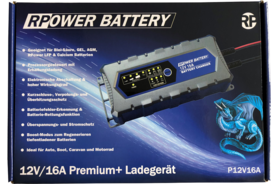 RPower Premium+ Ladegerät 12V/16A, Art.-Nr. 509747 - Akku Mäser - B2B-Shop