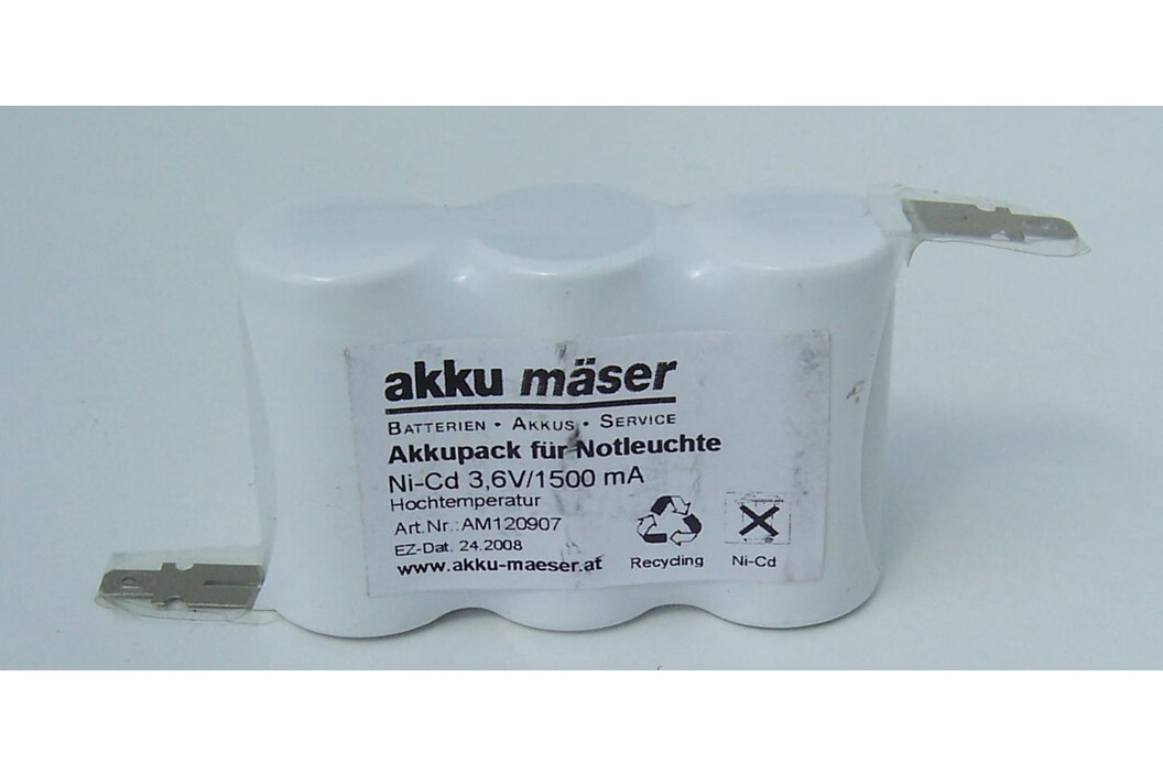 Notleuchtenakku - 3/D4000-R m. 20cm Kabel, Art.-Nr. 300042 - Akku Mäser - B2B-Shop Notleuchtenakku - 3/D4000-R m. 20cm Kabel, Art.-Nr. 300042 - Akku Mäser - B2B-Shop