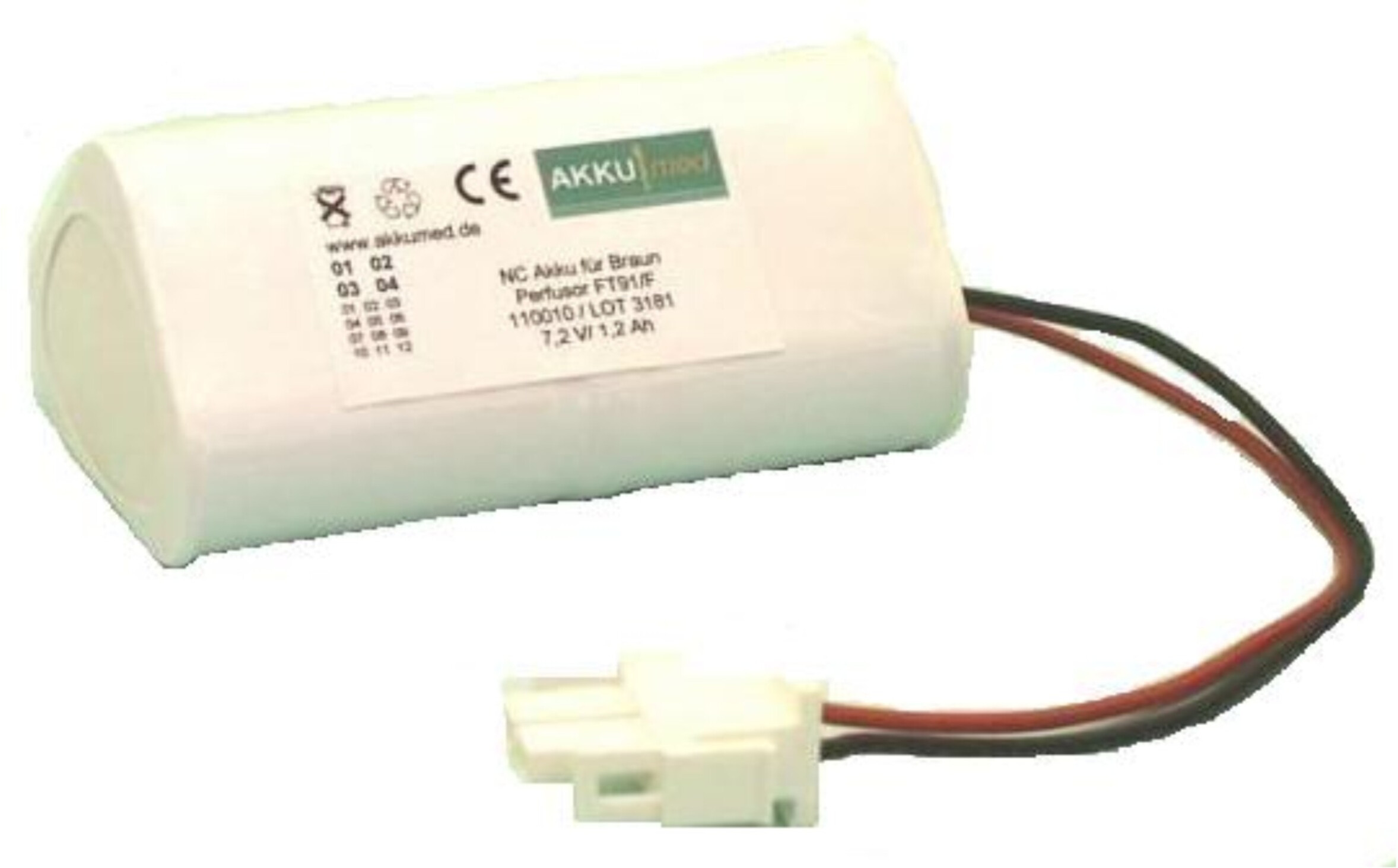 Braun Perfusor FT91/Perfusor F (Dreieckige Bauform), Art.-Nr. 742 - Akku Mäser - B2B-Shop