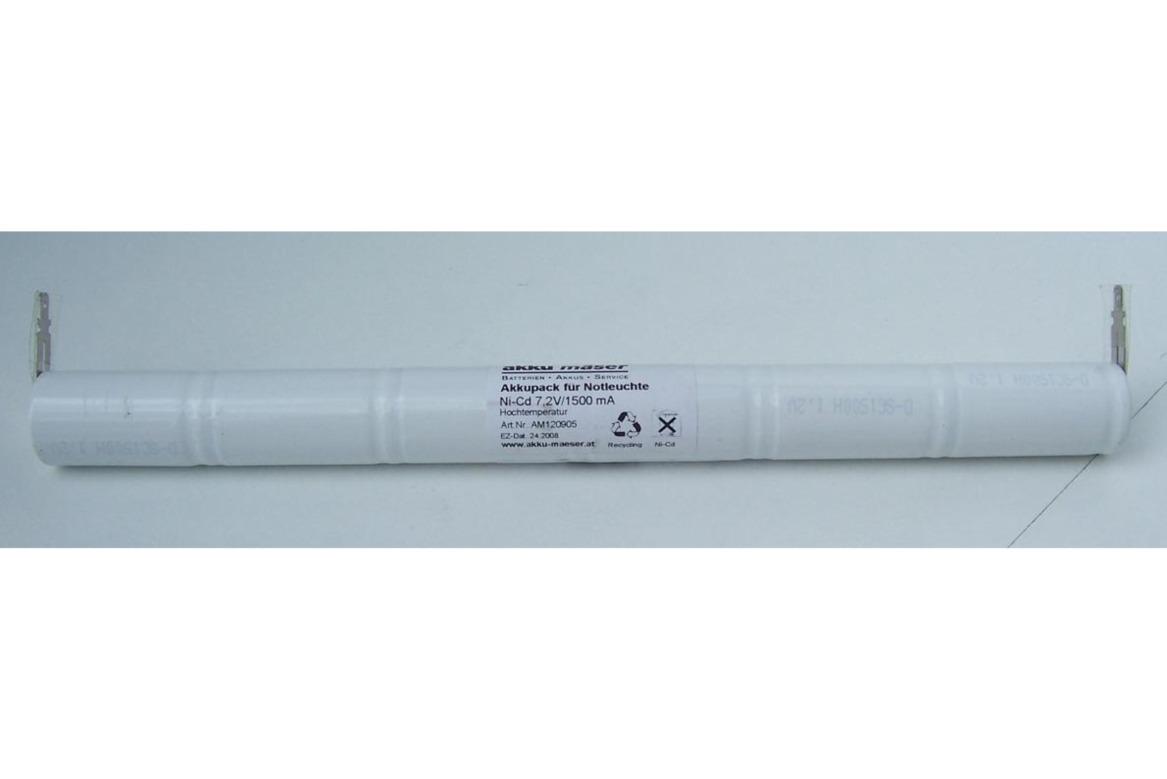 Notleuchtenakku - 6/SC1500-S m. 20cm Kabel, Art.-Nr. 300086 - Akku Mäser - B2B-Shop