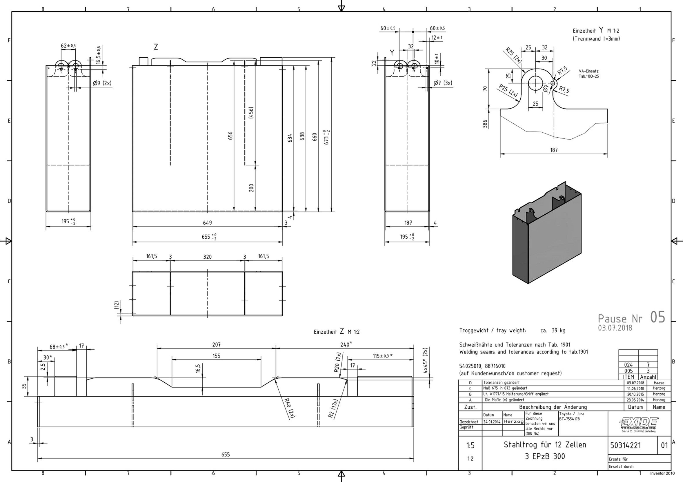 Antriebsbatterie 3 EPzB 300 Flexplus, Art.-Nr. 509712 - Akku Mäser - B2B-Shop