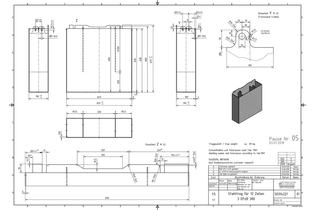 Antriebsbatterie 3 EPzB 300 Flexplus, Art.-Nr. 509712 - Akku Mäser - B2B-Shop