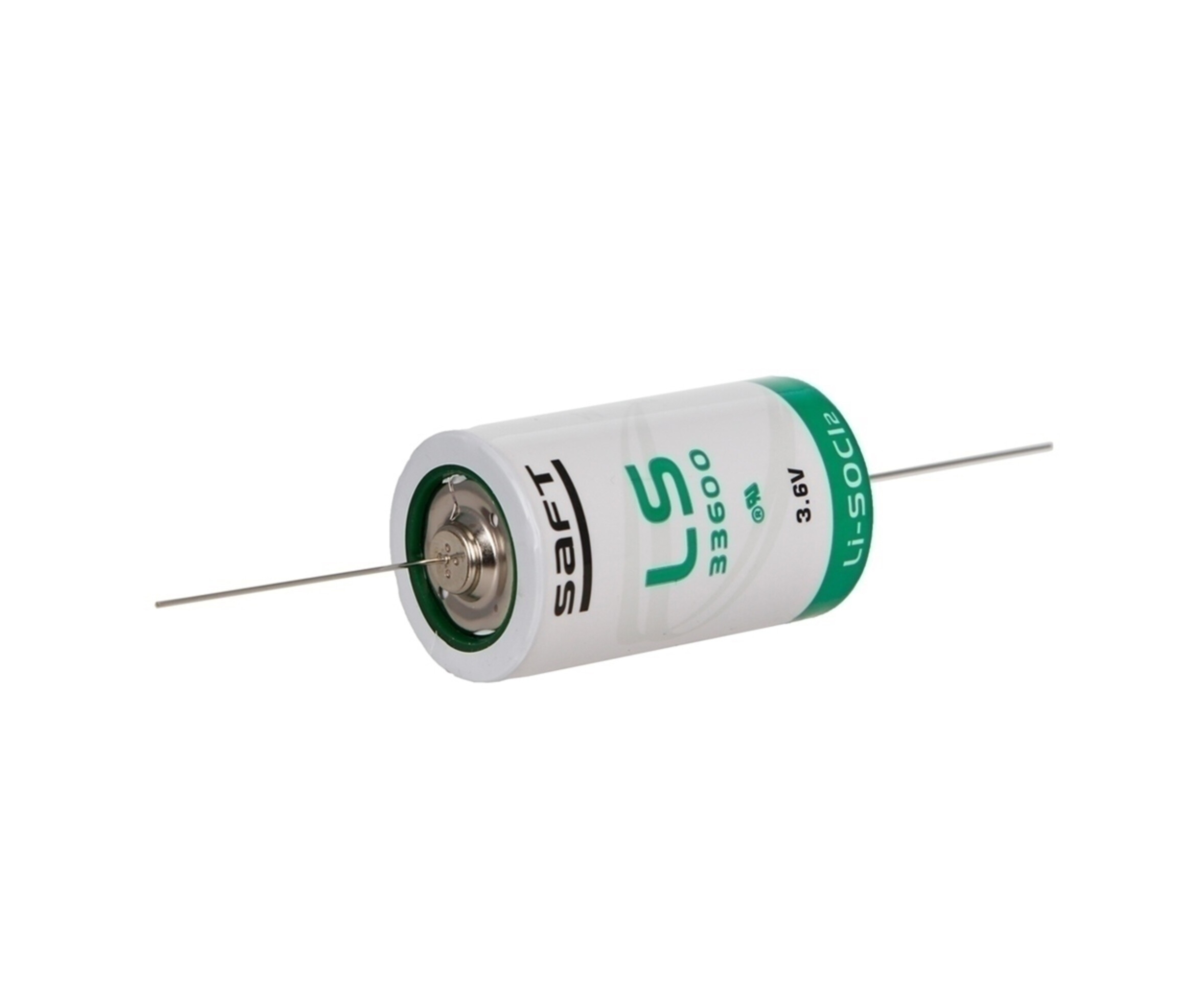 Saft Lithium Batterie LS33600-CNA mit Axialdraht, Art.-Nr. 105686 - Akku Mäser - B2B-Shop