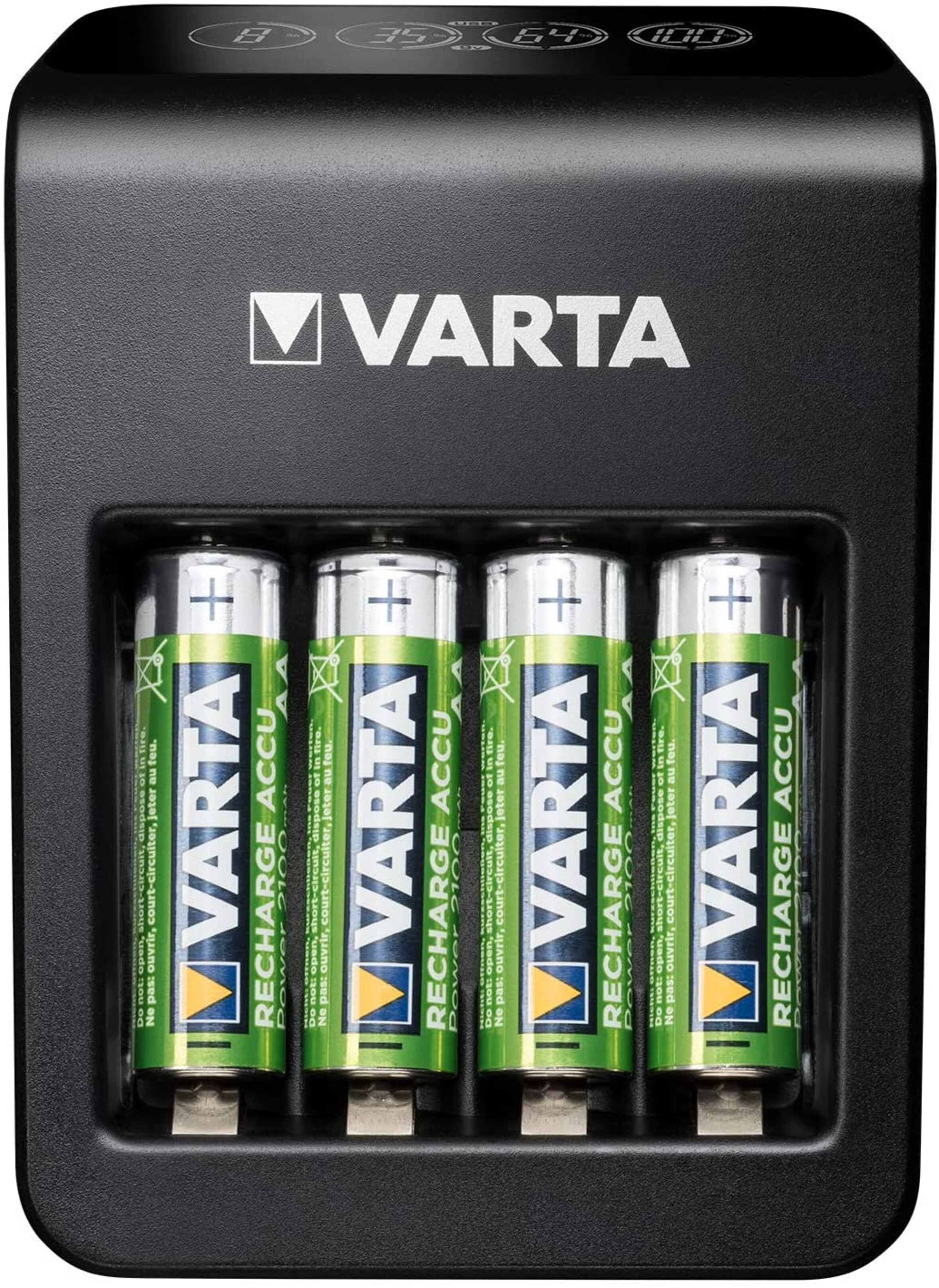 Varta 57687 LCD Plug Charger* + 4x AA 2100mAh, Art.-Nr. 513329 - Akku Mäser - B2B-Shop