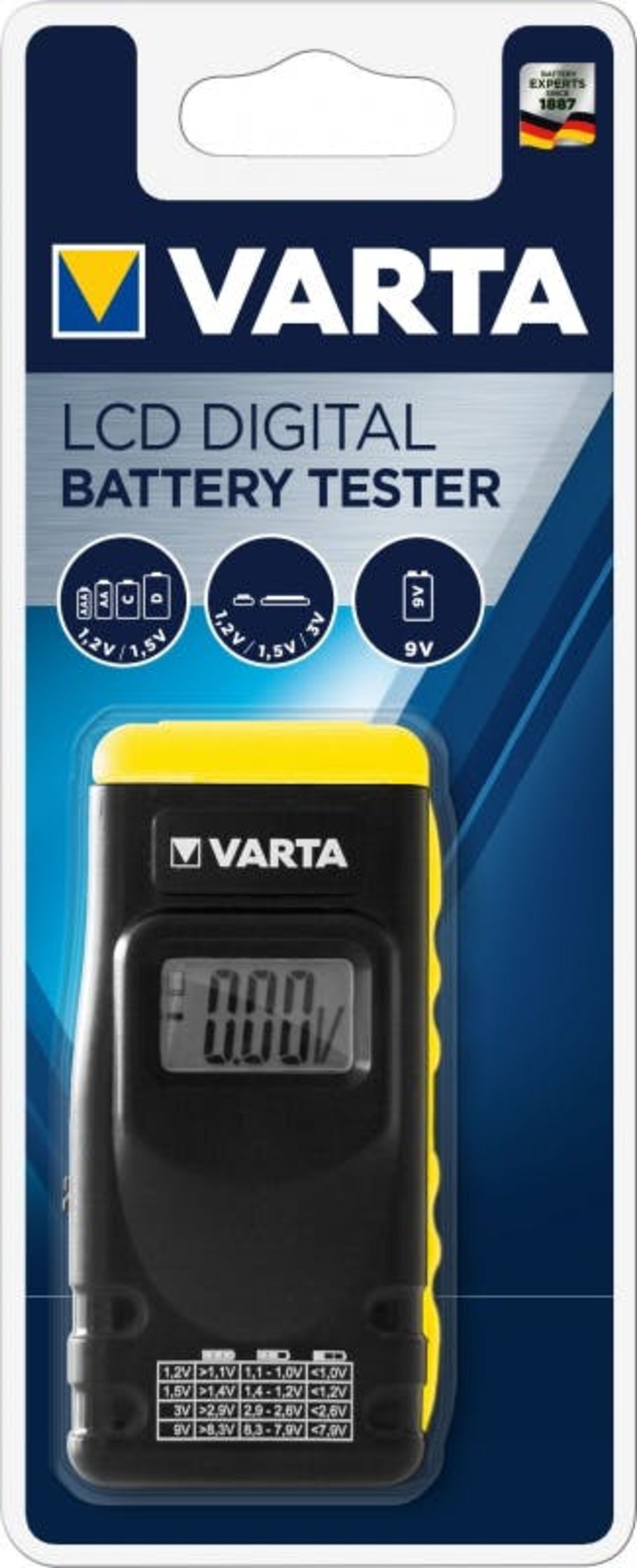 Varta 00891 LCD Digital Batterie Tester, Art.-Nr. 513337 - Akku Mäser - B2B-Shop