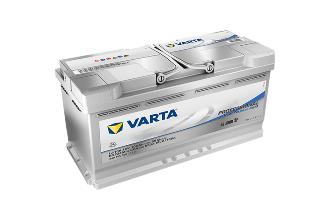 VARTA Dual Purpose AGM LA105 840105095C542, Art.-Nr. 503744 - Akku Mäser - B2B-Shop