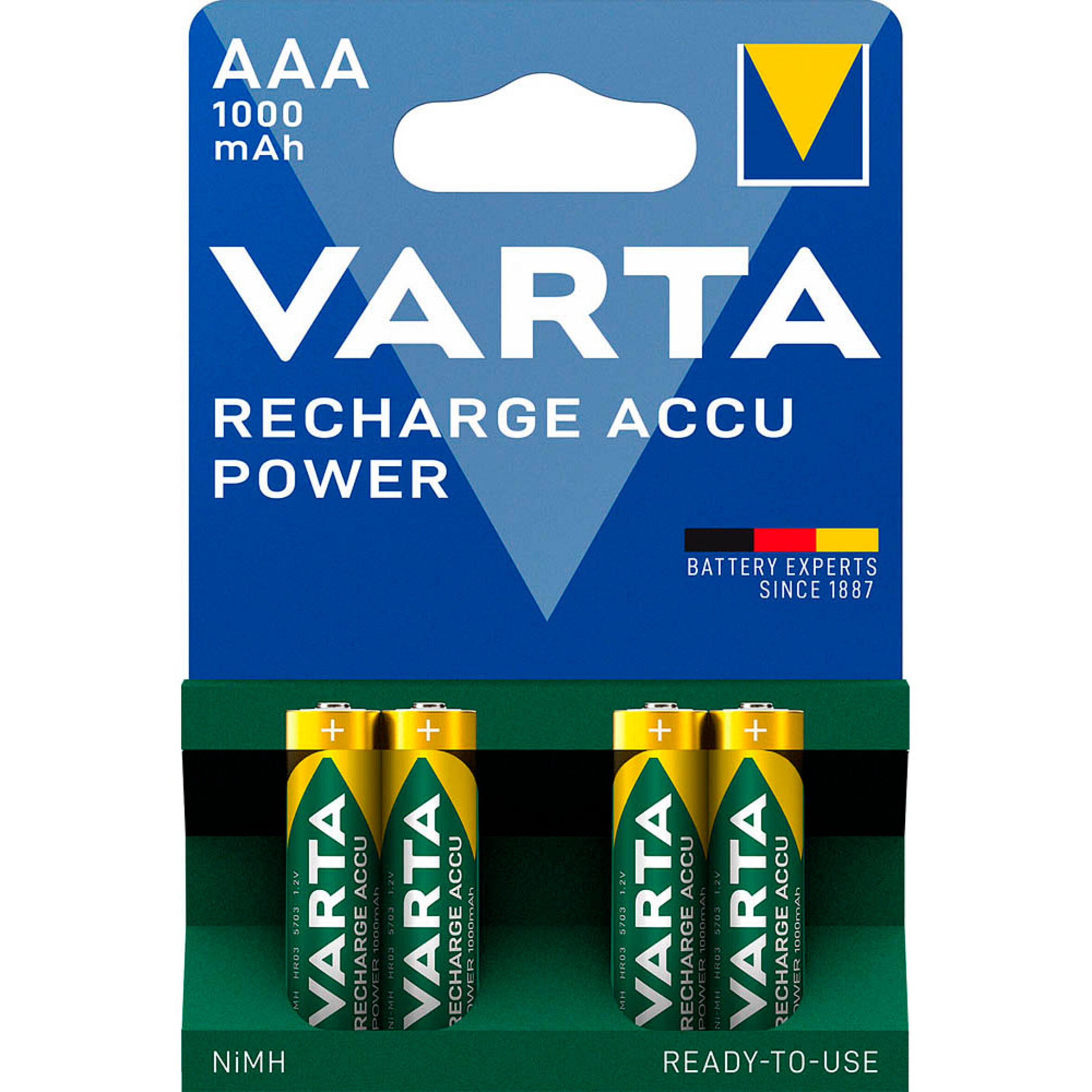 Varta 5703 Recharge Accu Power AAA, Art.-Nr. 117039 - Akku Mäser - B2B-Shop Varta 5703 Recharge Accu Power AAA, Art.-Nr. 117039 - Akku Mäser - B2B-Shop
