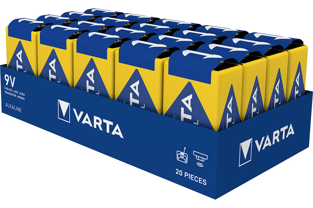 Varta 4022 Industrial PRO 9V Tray, Art.-Nr. 510227 - Akku Mäser - B2B-Shop