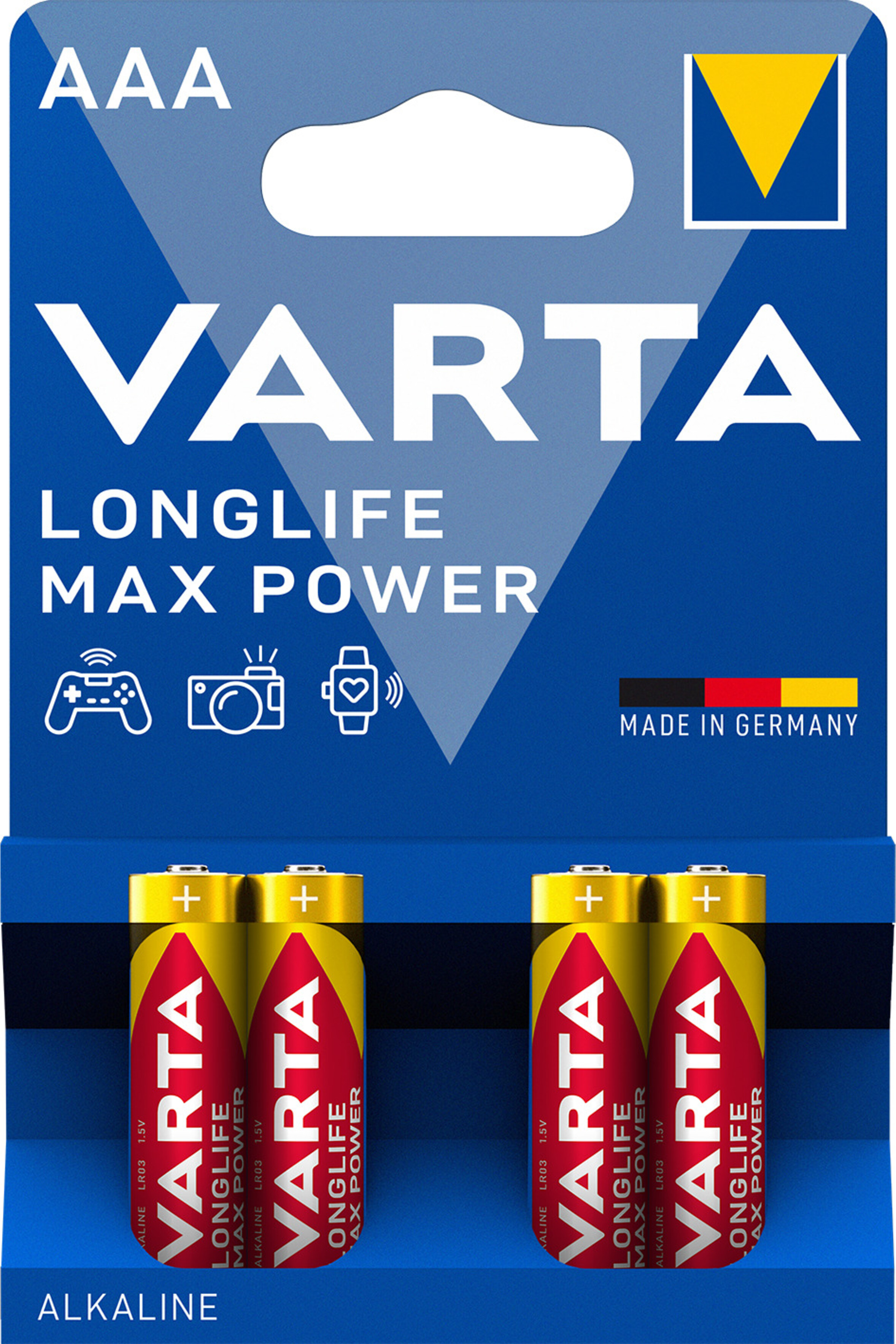 Varta 4703 Longlife Max Power AAA B4, Art.-Nr. 513186 - Akku Mäser - B2B-Shop