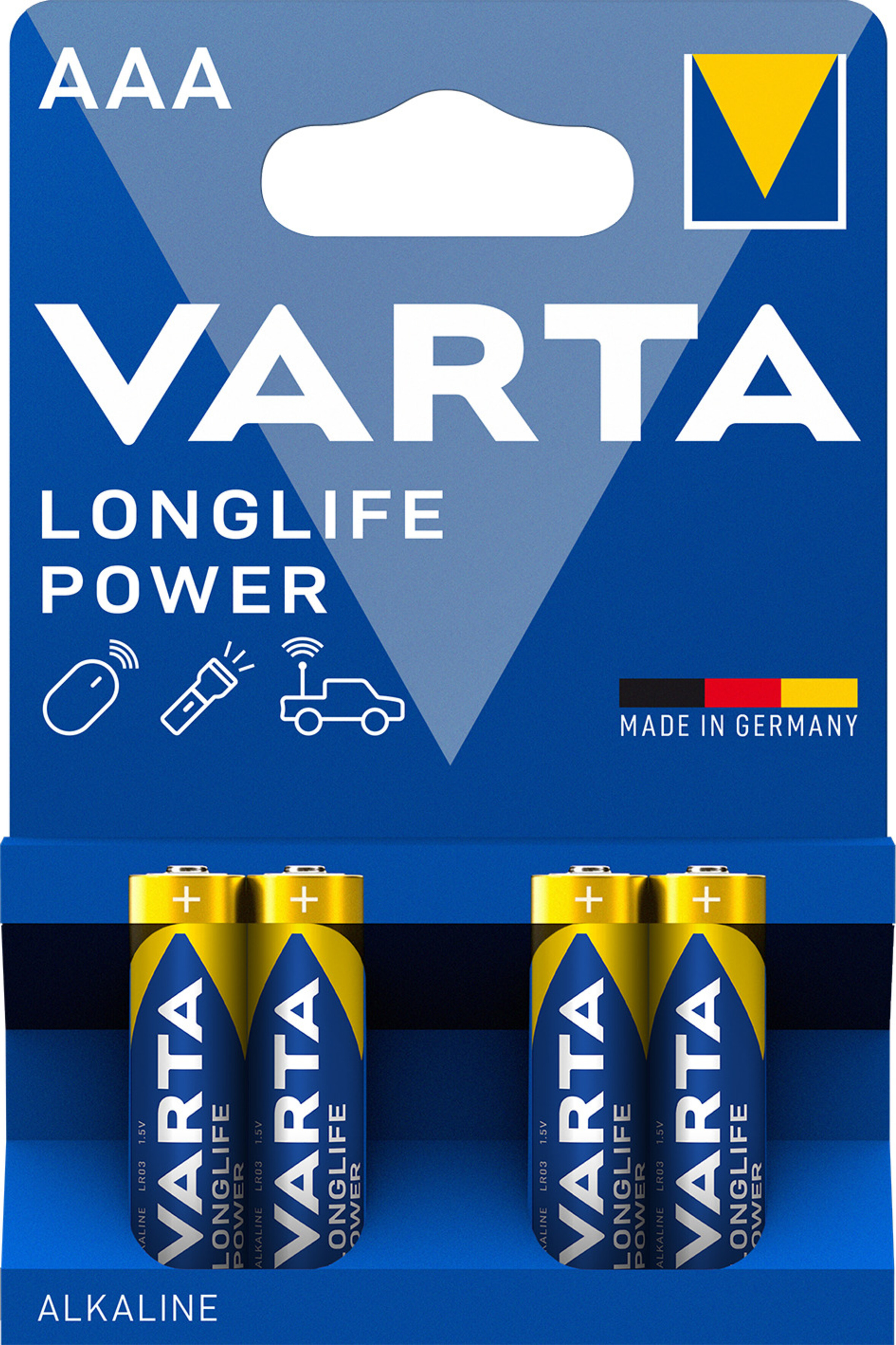 Varta 4903 Longlife Power AAA B4, Art.-Nr. 112828 - Akku Mäser - B2B-Shop