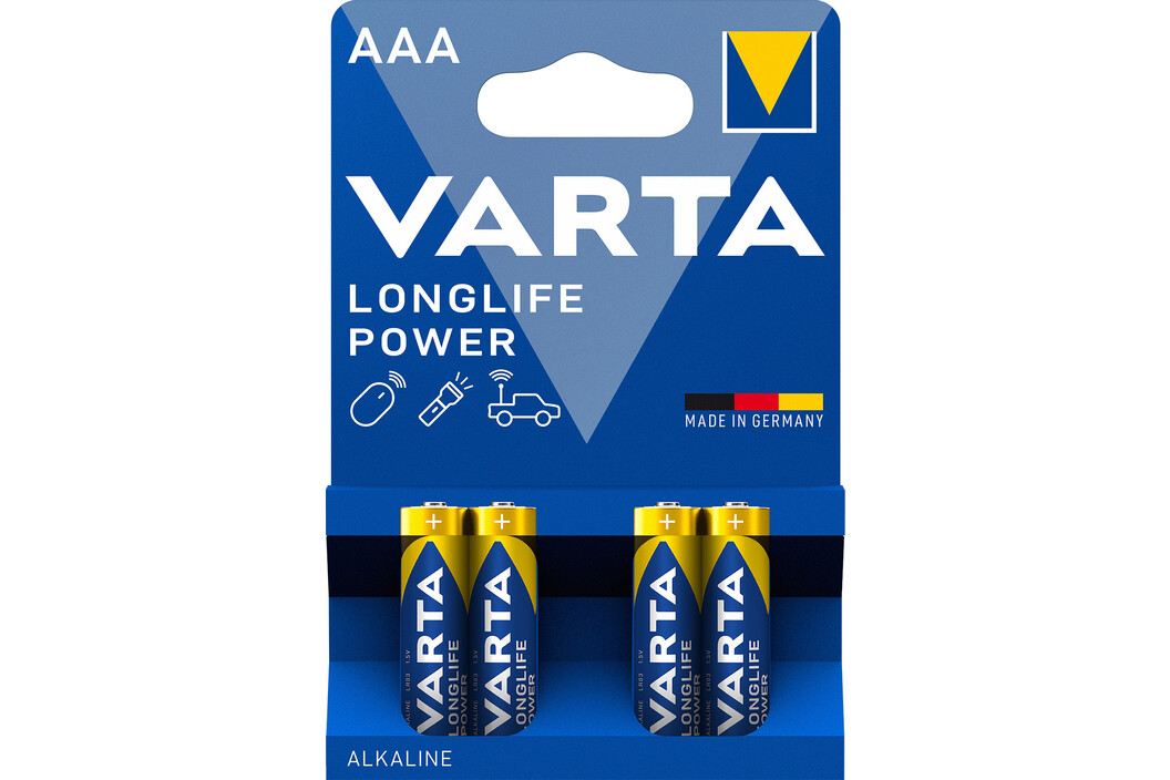 Varta 4903 Longlife Power AAA B4, Art.-Nr. 112828 - Akku Mäser - B2B-Shop