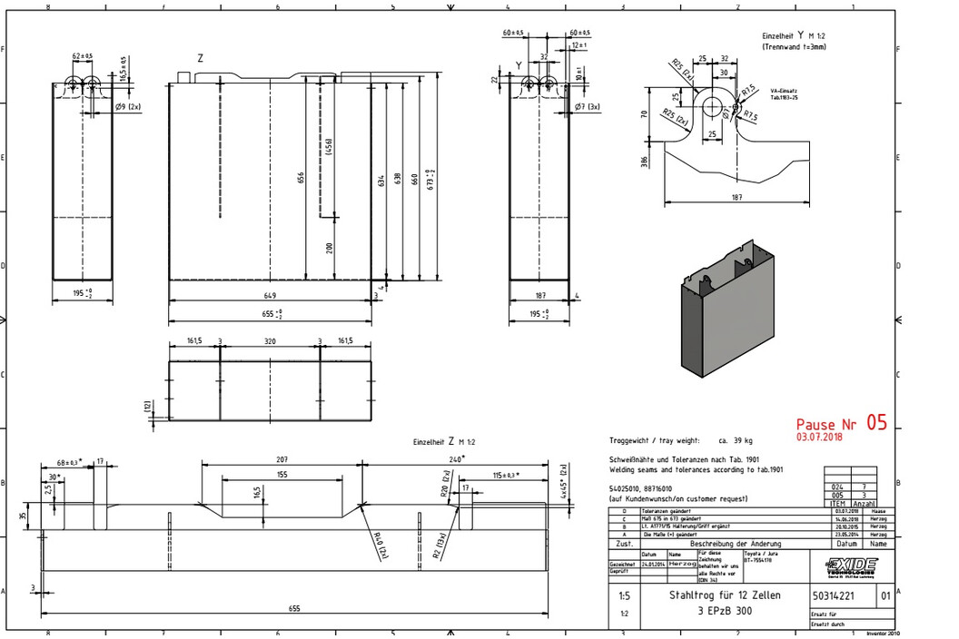 Antriebsbatterie 3 EPzB 300, Art.-Nr. 513625 - Akku Mäser - B2B-Shop