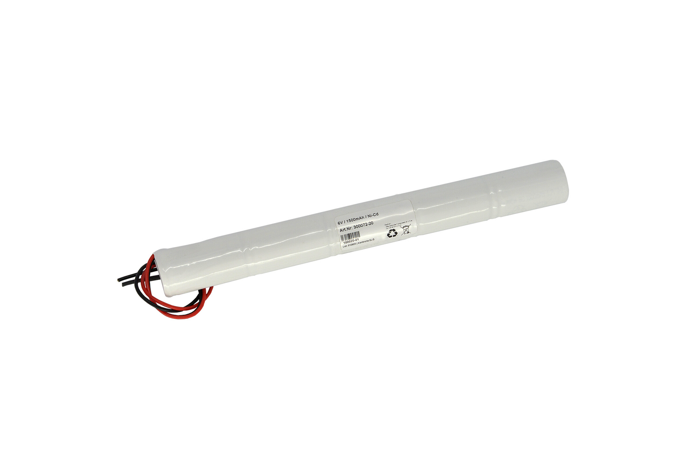 Notleuchtenakku - 5/SC1500-S m. 20cm Kabel, Art.-Nr. 300072 - Akku Mäser - B2B-Shop