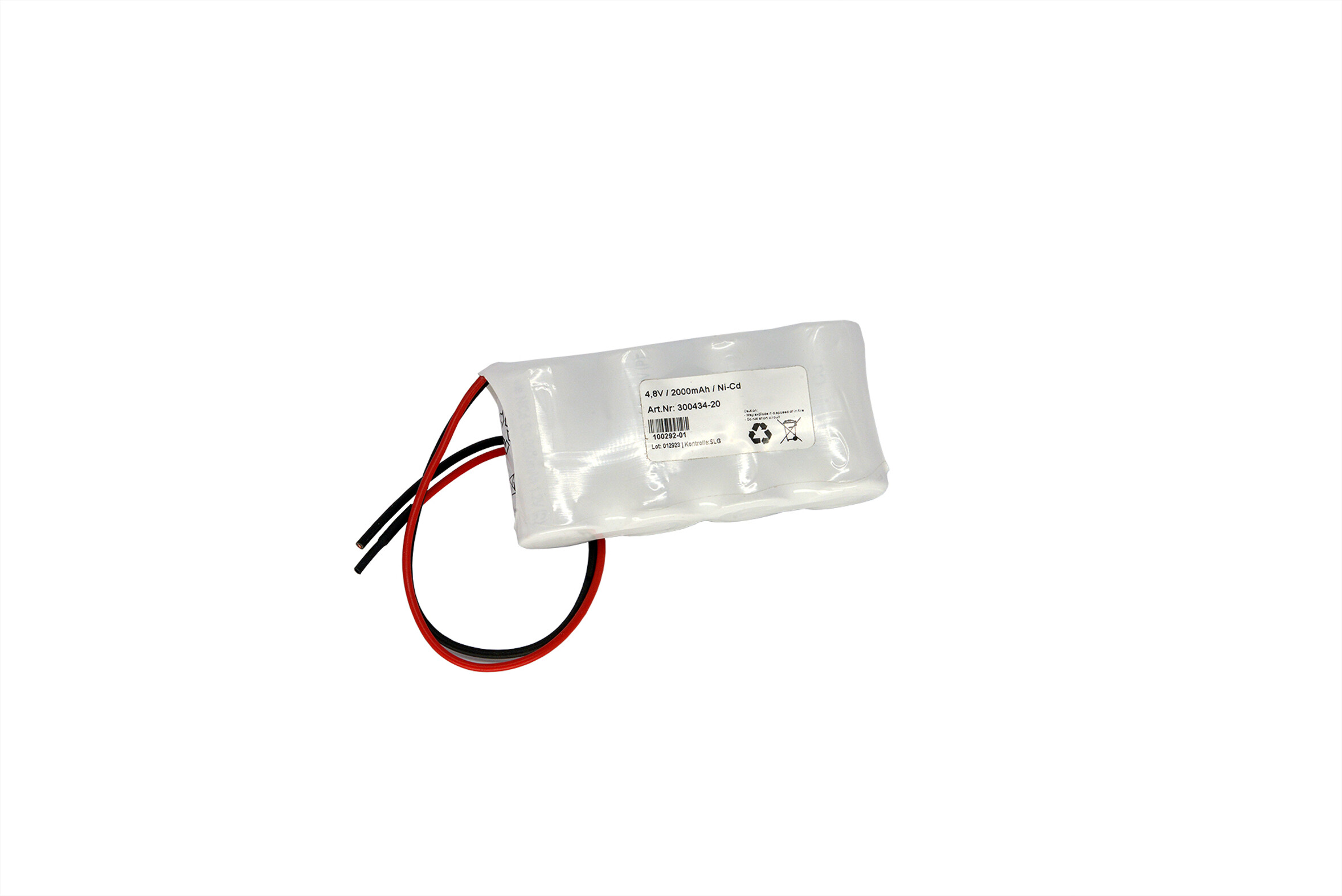 Notleuchtenakku - 4/SC2000-R m. 20cm Kabel, Art.-Nr. 301117 - Akku Mäser - B2B-Shop