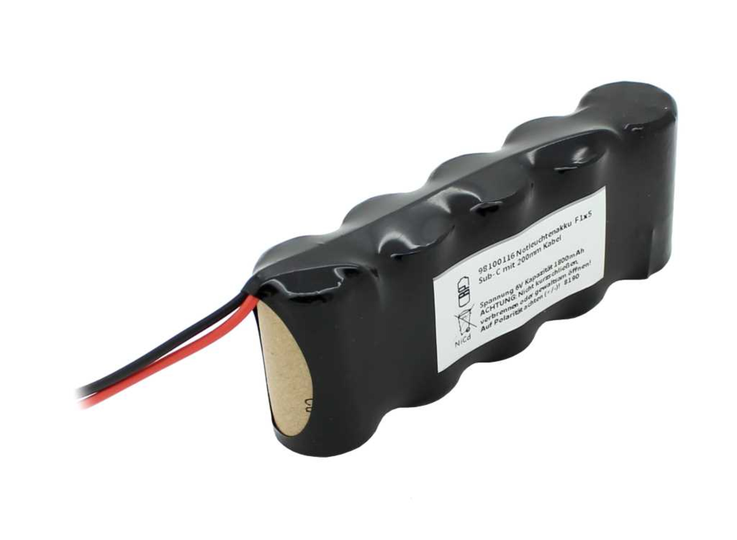 Notleuchtenakku - 5/SC1800-R m. 15cm Kabel, Art.-Nr. 300067 - Akku Mäser - B2B-Shop Notleuchtenakku - 5/SC1800-R m. 15cm Kabel, Art.-Nr. 300067 - Akku Mäser - B2B-Shop