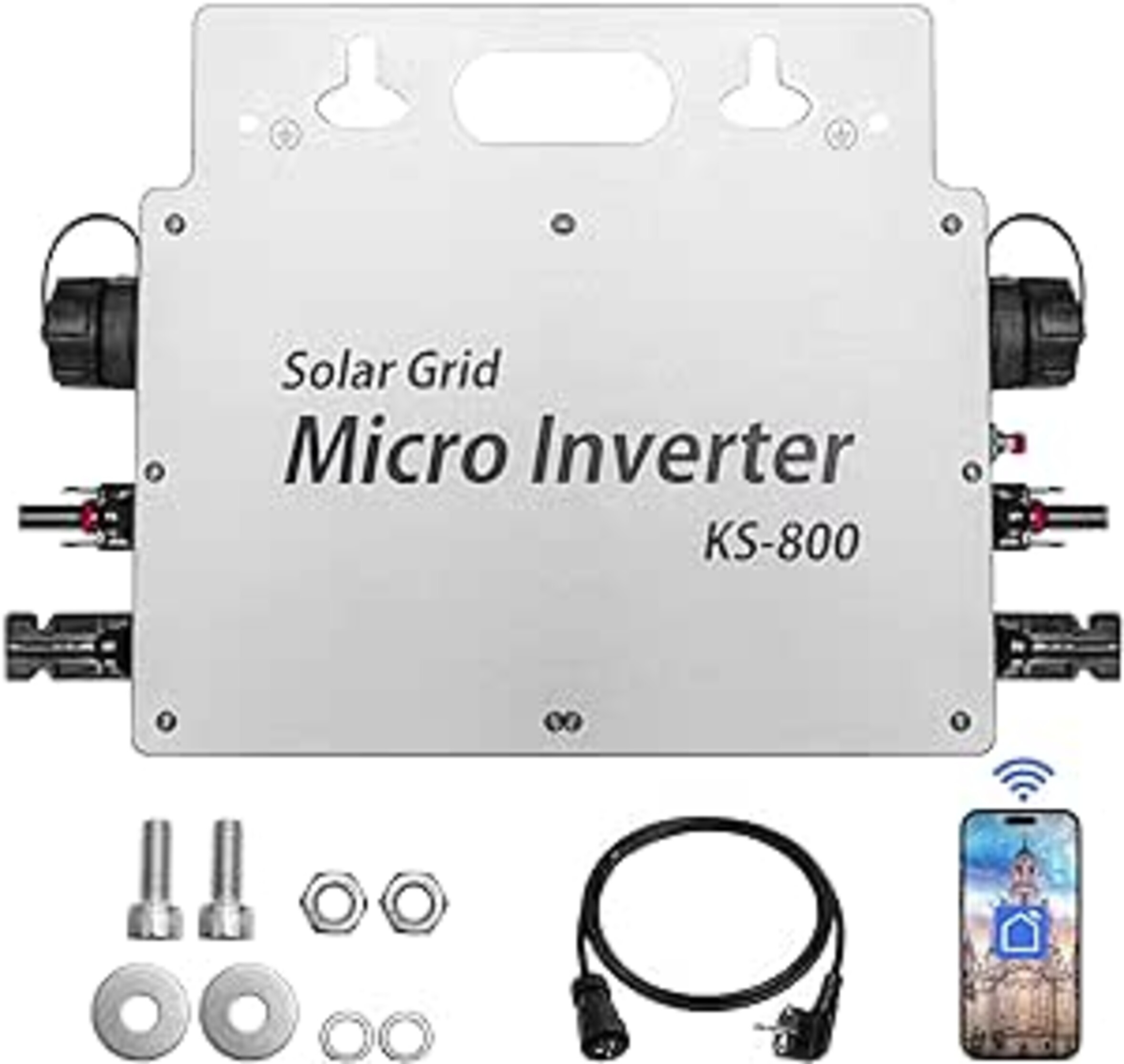 Wechselrichter Balkonkraftwerk 800W IP65, Art.-Nr. 514006 - Akku Mäser - B2B-Shop