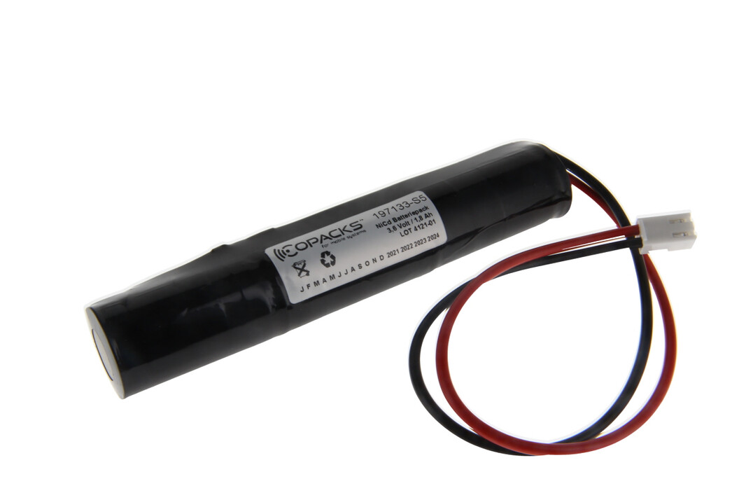 Notleuchtenakku -  3/SC1800-S m. 20cm Kabel und Stecker, Art.-Nr. 300918V - Akku Mäser - B2B-Shop Notleuchtenakku -  3/SC1800-S m. 20cm Kabel und Stecker, Art.-Nr. 300918V - Akku Mäser - B2B-Shop