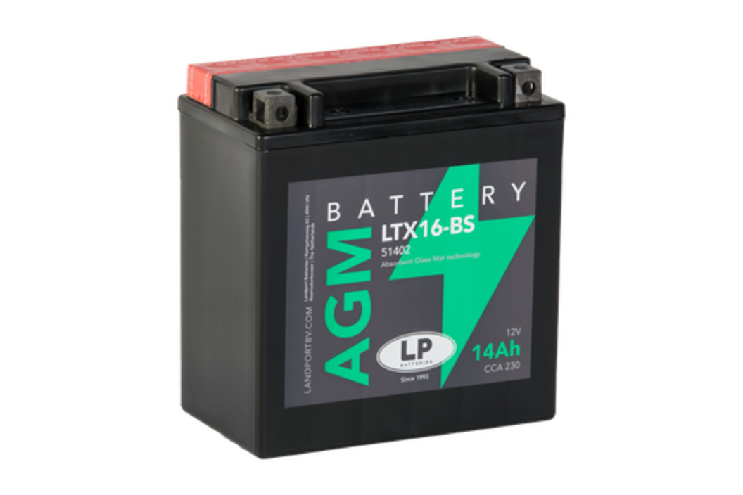 Landport MA LTX16-BS AGM+Acidpack (YTX16-BS), Art.-Nr. 510074 - Akku Mäser - B2B-Shop