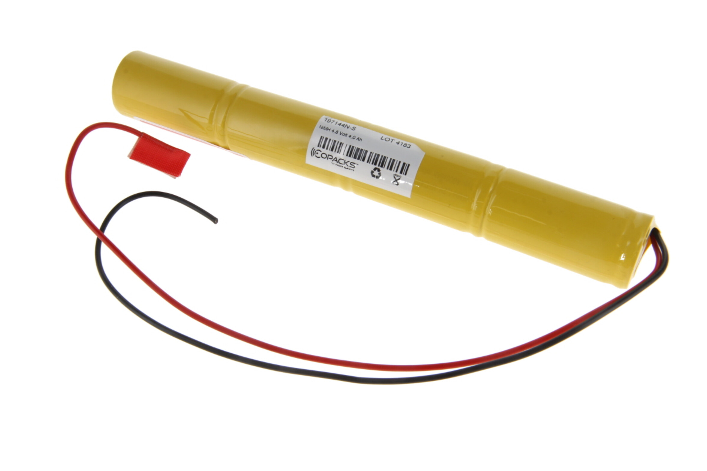 Notleuchtenakku - 4/C4000-S m. 20cm Kabel, Art.-Nr. 300061 - Akku Mäser - B2B-Shop