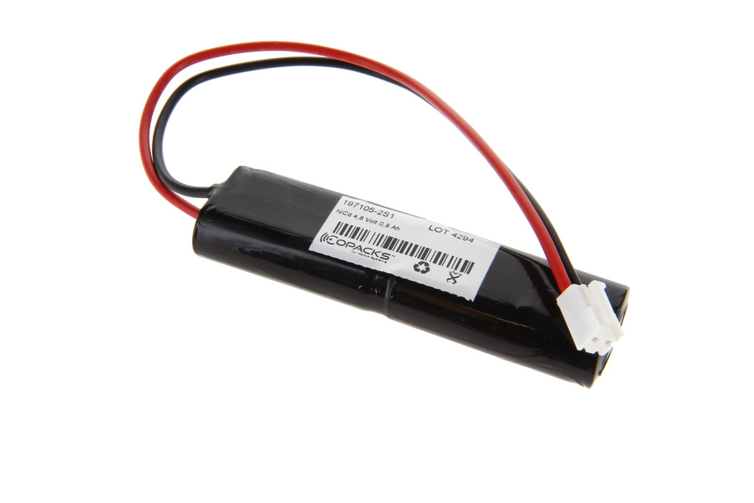 Notleuchtenakku - 4/AA800-2x2-S m. Kabel + Stecker, Art.-Nr. 300300V - Akku Mäser - B2B-Shop